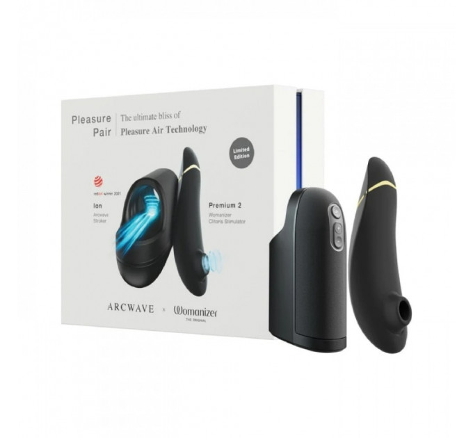 Набір для пар мастурбатор Arcwave Ion + Womanizer Premium 2 Black, Pleasure Pair, чорний