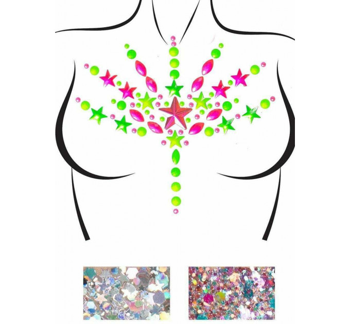 Наклейки на тело Leg Avenue Bliss Neon Body jewels sticker O/S