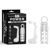 Набор рельефных насадок на член Chisa GK Power Double Enhancer Kit с открытой головкой Набор рельефных насадок на член Chisa GK Power Double Enhancer Kit с открытой головкой