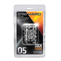 Насадка STAY HARD - COCK SLEEVE 05, CLEAR