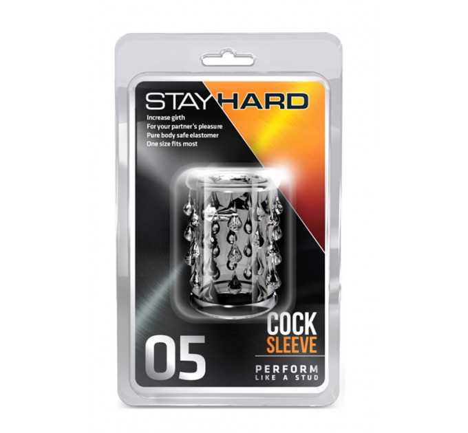 Насадка STAY HARD-COCK Sleeve 05, CLEAR