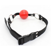 Нейлоновий кляп DS Fetish Nylon gag black/red