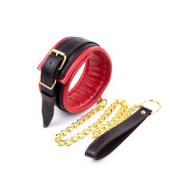 Нашийник з повідцем Collar black/red with leash