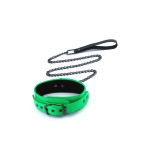 Нашийник з повідцем NS Novelties ELECTRA COLLAR & LEASH GREEN