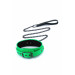 Нашийник з повідцем NS Novelties ELECTRA COLLAR & LEASH GREEN