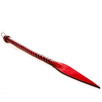 Плеть DS Fetish Leather «Язык Дракона», красно-черная