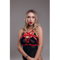 Портупея в виде звезды A5 Candy Hero A5 полиуретан, красная, One Size