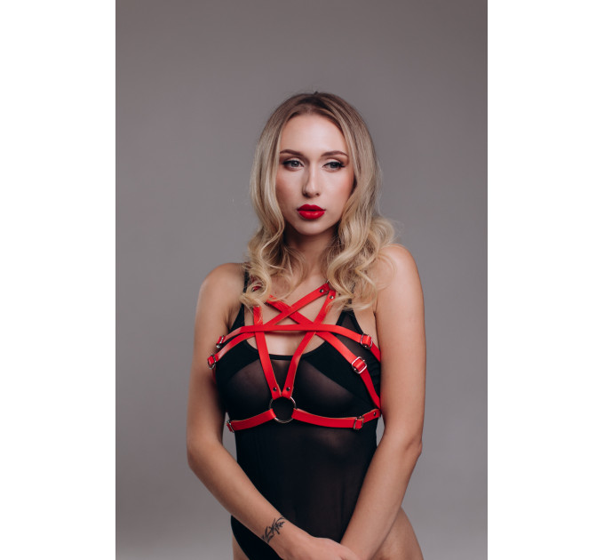 Портупея в виде звезды A5 Candy Hero A5 полиуретан, красная, One Size