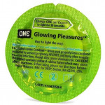 Набор презервативов 5шт One Glowiing Pleasures Светящиеся в темноте, 5 штук