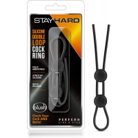 Регулируемое эрекционное кольцо STAY HARD DOUBLE LOOP BLACK Регулируемое эрекционное кольцо STAY HARD DOUBLE LOOP BLACK