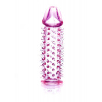 Рельефная насадка Stymulator-Penis Sleeve PINK
