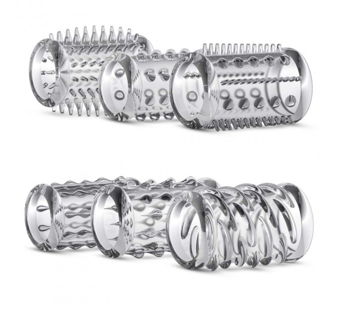 Набір насадок STAY HARD COCK Sleeve KIT CLEAR