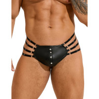 Труси чоловічі Star Night, з чотирма рядами лямок, чорні, XL