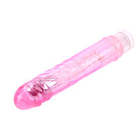 Вібратор прозорий Chisa Crystal Jellie на батарейках, рожевий