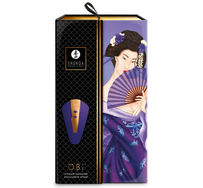 Вібратор для клітора Shunga Obi фіолетовий, 11.5 см x 7 см