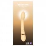 Вибратор для точки G с подогревом и двумя моторами Sweet Em, желтый