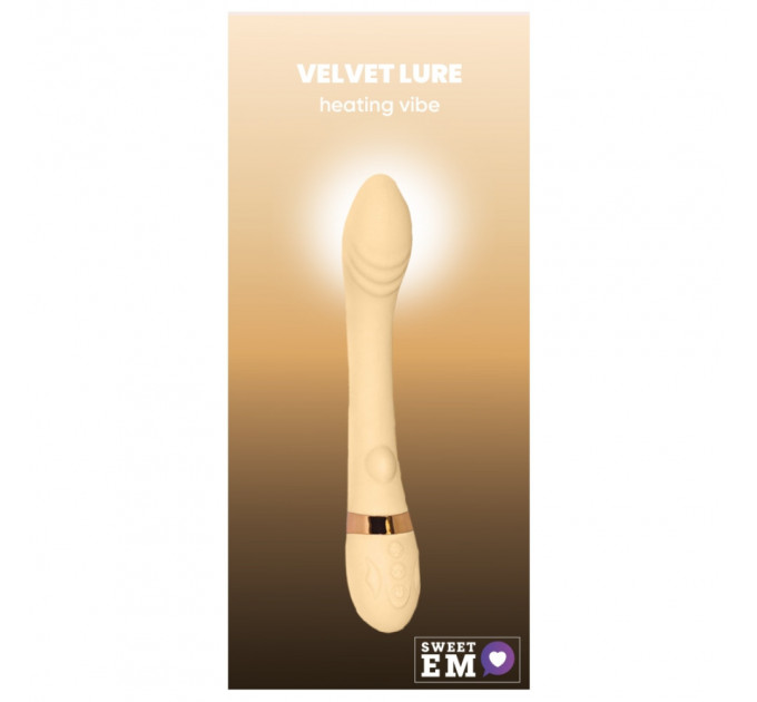 Вибратор для точки G с подогревом и двумя моторами Sweet Em, желтый