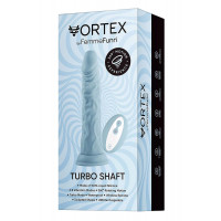 Класичний вібратор на присосці Femme Funn Vortex Turbo Shaft з бездротовим пультом, блакитний