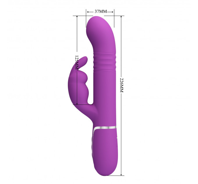 Вибратор-кролик с ротацией PRETTY LOVE Coale фиолетовый, 22.6 х 3.7 см