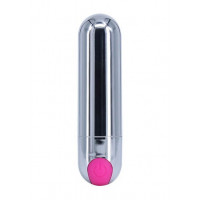 Вибропуля Strong Bullet Vibrator Silver/Pink USB 10 режимов вибрации