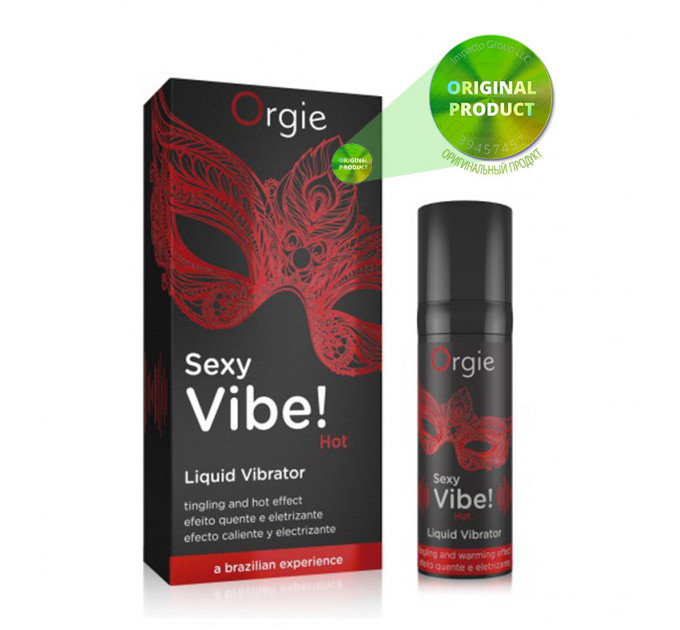 Рідкий вібратор "SEXY VIBE", 15 мл вібрація + ефект, що зігріває Orgie