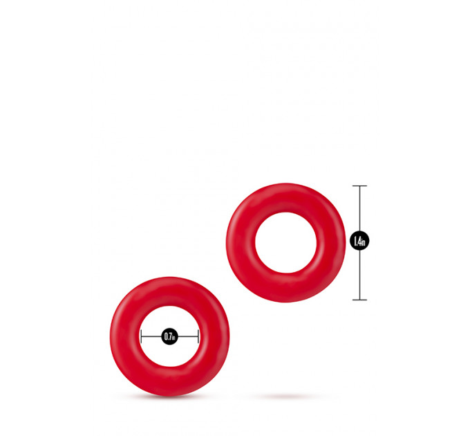 Набор эрекционных колец STAY HARD DONUT RINGS RED