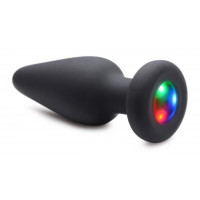 Анальна пробка з підсвічуванням, Booty Sparks, чорна, M