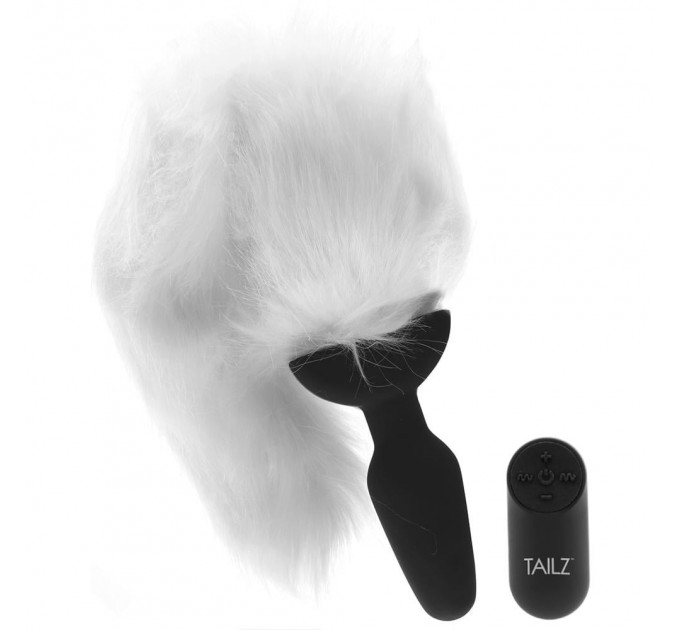 Анальная пробка Vibrating Anal Plug With Fox Tail с хвостом, М