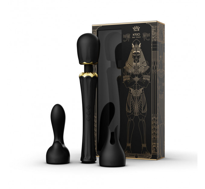 Вібратор мікрофон з насадками Zalo Kyro Wand Obsidian Black