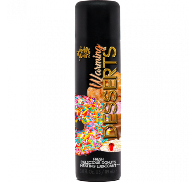 S"yedobnyy lubrikant 4 v 1 WET Warming Desserts Fresh Delicious Donuts (so vkusom ponchikov) 89 ml Elegantnyy, utonchennyy i neveroyatno zhenstvennyy lubrikant iz serii Elite Femme byl sozdan zhenshchinami, dlya zhenshchin. Roskoshnaya formula, razra