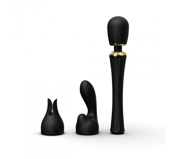 Вібратор мікрофон з насадками Zalo Kyro Wand Obsidian Black