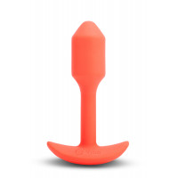 Анальна пробка з вібрацією розміру S B-Vibe Vibrating Snug Plug 1, помаранчева