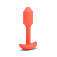 Анальна пробка з вібрацією розміру S B-Vibe Vibrating Snug Plug 1, помаранчева