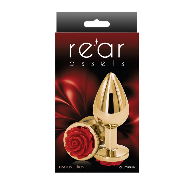 Анальная пробка NS Novelties REAR ASSETS ROSE MEDIUM RED