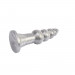 Анальна пробка рельєфна Chisa Dark Muscle 16.5 х 4.2 см Silver, розмір L