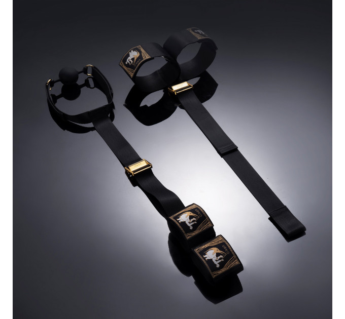 Бандажний набір UPKO зі змінними кляпами (кулька, ялинка, кістка) Hogtie Bondage Gear With Mouth Gags
