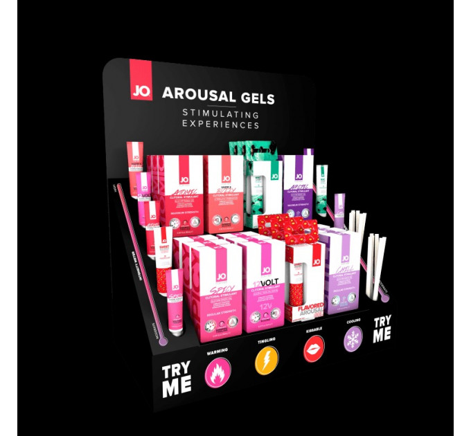Дисплей із збуджуючими гелями та тестерами System JO - Arousal Gel Display
