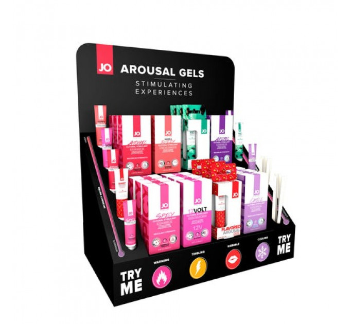 Дисплей із збуджуючими гелями та тестерами System JO - Arousal Gel Display