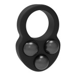 Эрекционное кольцо Dreamtoys RAMROD с тремя утяжелителями, черное