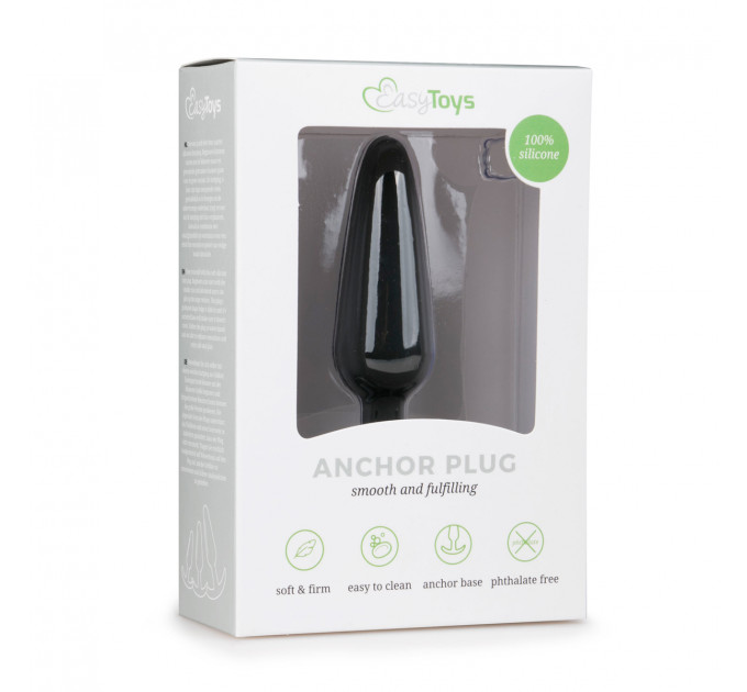 Анальна пробка Buttplug чорна, M