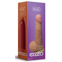 Фалоімітатор реалістичний із мошонкою EGZO MAD Ciberskin Strong Lover на присосці
