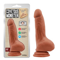 Фаллоимитатор на присоске Chisa T-skin ReaL Monster, бежевый