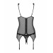Комплект Emperita corset Obsessive чорний S/M