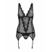 Комплект Emperita corset Obsessive чорний S/M