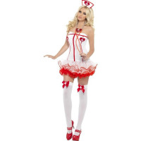 Костюм сексуальной медсестры Nurse бело-красный, XS