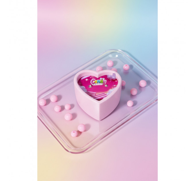 Масажна свічка з ароматом жуйки Candy Bubble Gum у формі серця, 70 мл