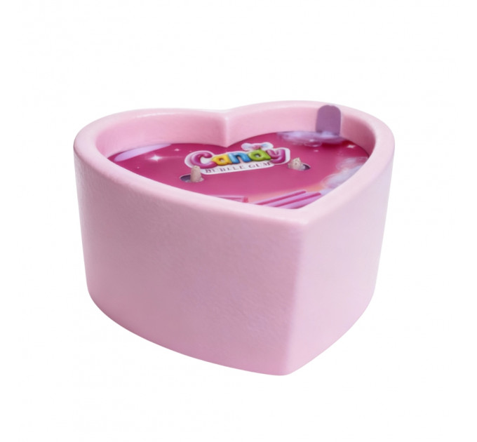 Масажна свічка з ароматом жуйки Candy Bubble Gum у формі серця, 70 мл