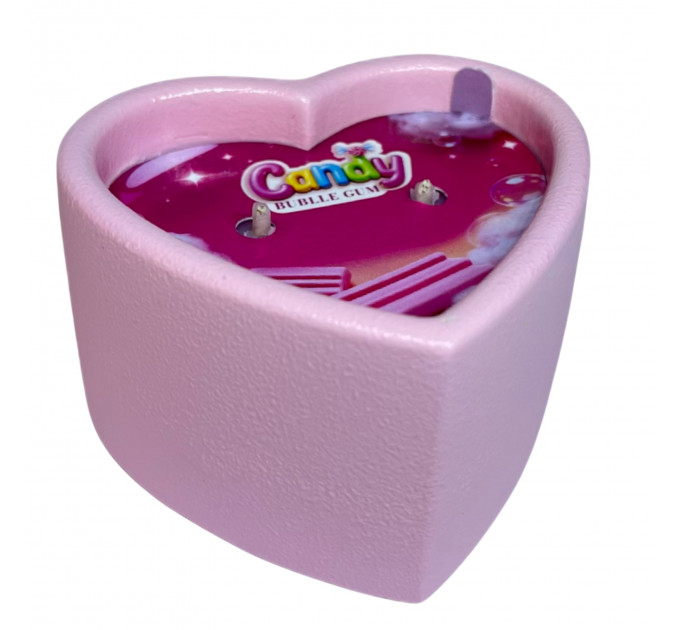 Масажна свічка з ароматом жуйки Candy Bubble Gum у формі серця, 70 мл