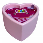 Масажна свічка з ароматом жуйки Candy Bubble Gum у формі серця, 70 мл