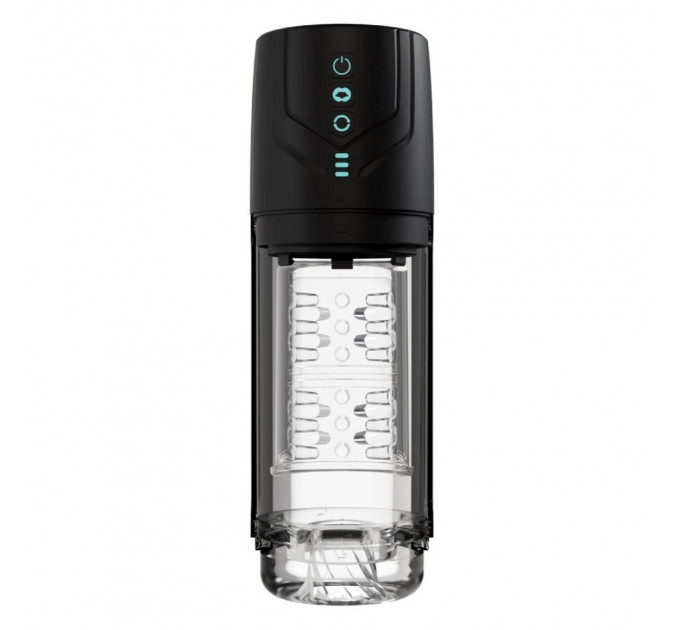 Мастурбатор Blush M For Men Whirlwind Pro з ротацією та всмоктуванням, прозорий